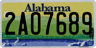 AL license plate 2AO7689