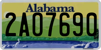 AL license plate 2AO7690