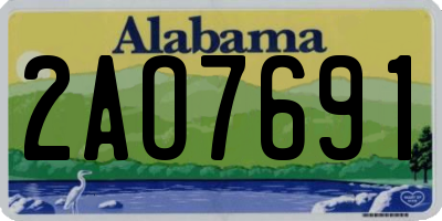 AL license plate 2AO7691
