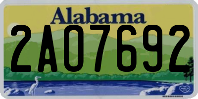 AL license plate 2AO7692