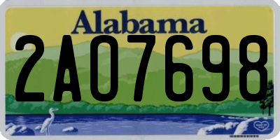 AL license plate 2AO7698
