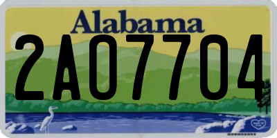 AL license plate 2AO7704