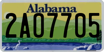 AL license plate 2AO7705