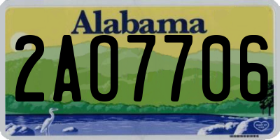 AL license plate 2AO7706