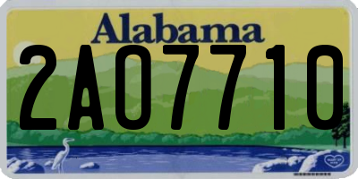 AL license plate 2AO7710