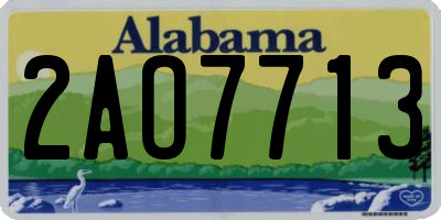 AL license plate 2AO7713