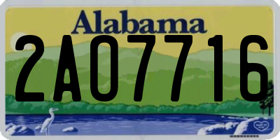 AL license plate 2AO7716
