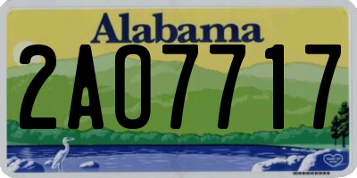 AL license plate 2AO7717