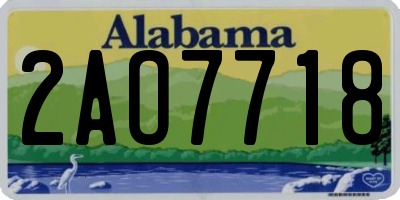 AL license plate 2AO7718