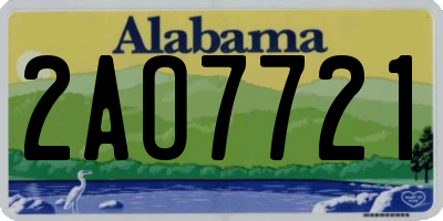 AL license plate 2AO7721