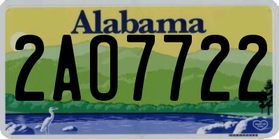 AL license plate 2AO7722