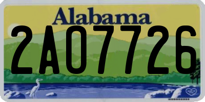 AL license plate 2AO7726