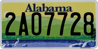 AL license plate 2AO7728