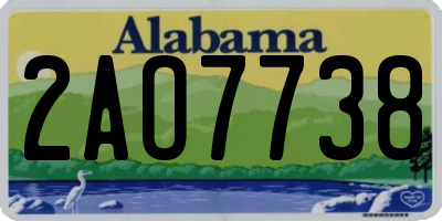 AL license plate 2AO7738