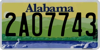 AL license plate 2AO7743