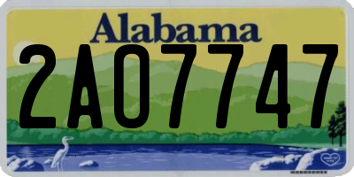 AL license plate 2AO7747