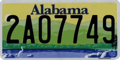 AL license plate 2AO7749