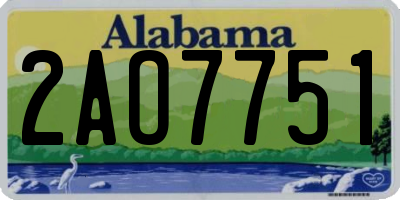 AL license plate 2AO7751