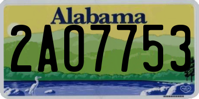 AL license plate 2AO7753