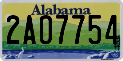 AL license plate 2AO7754