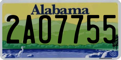 AL license plate 2AO7755