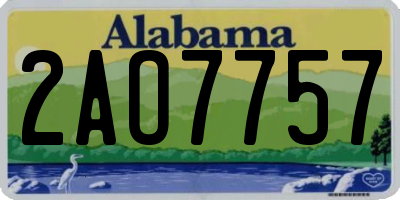 AL license plate 2AO7757
