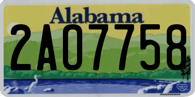 AL license plate 2AO7758