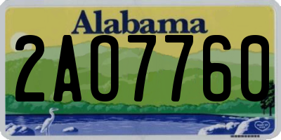 AL license plate 2AO7760