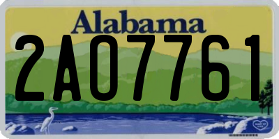 AL license plate 2AO7761