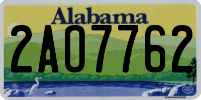 AL license plate 2AO7762