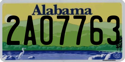 AL license plate 2AO7763
