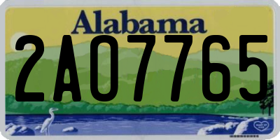 AL license plate 2AO7765