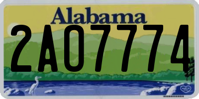 AL license plate 2AO7774