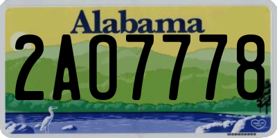 AL license plate 2AO7778