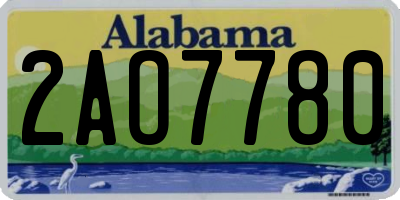 AL license plate 2AO7780