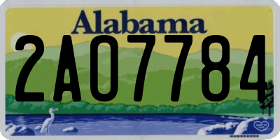 AL license plate 2AO7784
