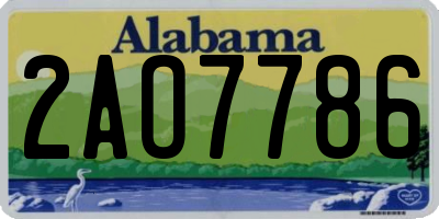 AL license plate 2AO7786