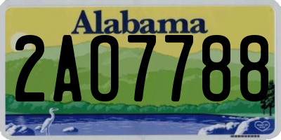 AL license plate 2AO7788
