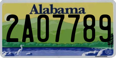 AL license plate 2AO7789