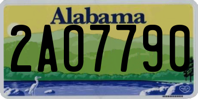AL license plate 2AO7790