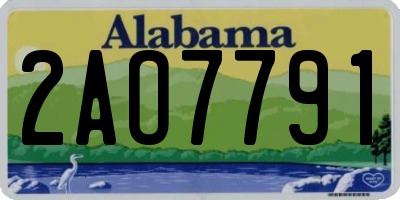 AL license plate 2AO7791
