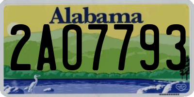 AL license plate 2AO7793