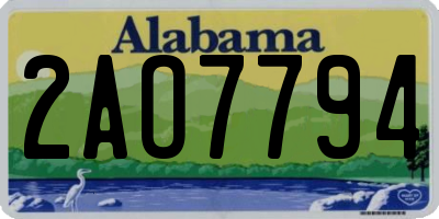AL license plate 2AO7794
