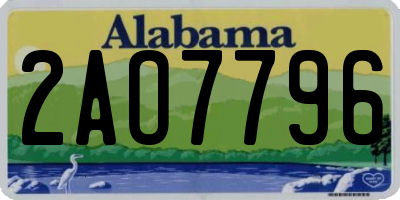 AL license plate 2AO7796