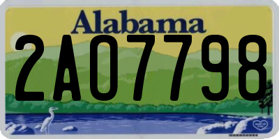 AL license plate 2AO7798