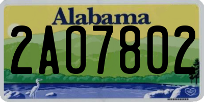 AL license plate 2AO7802