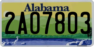 AL license plate 2AO7803