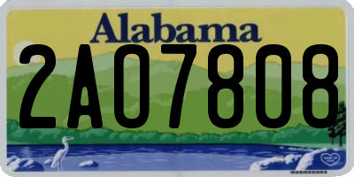 AL license plate 2AO7808