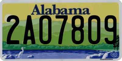 AL license plate 2AO7809