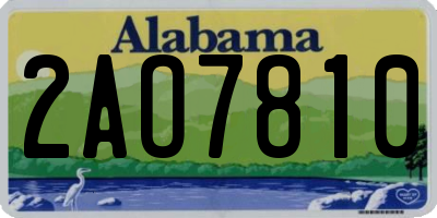 AL license plate 2AO7810